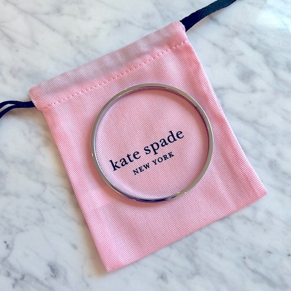 kate spade Jewelry - Kate Spade “Find the Silver Lining” Bangle Silver